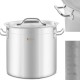 Каструля BergHOFF з кришкою та мірною шкалою, 12 л, для індукційних, газових і електричних плит