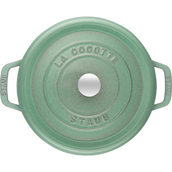 Garnek żeliwny Staub La Cocotte 6,7 l miętowy do duszenia i pieczenia