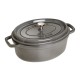 garnek żeliwny STAUB La Cocotte owalny 4,2 l do pieczenia i duszenia, grafitowy