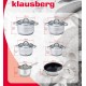 Komplety garnków Klausberg KB-7698 stalowe 12 elementów różne pojemności