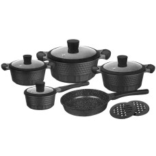 Komplet garnków Zilner ZL-8514 z powłoką marmurową, 11 elementów do gotowania