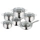 Komplet garnków Berlinger Haus Silver Jewellery BH-6661 stalowy 12 elementów do kuchni