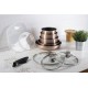 Komplet garnków Berlinger Haus Copper Metallic Line BH-1591 do wyposażenia kuchni tytanowy