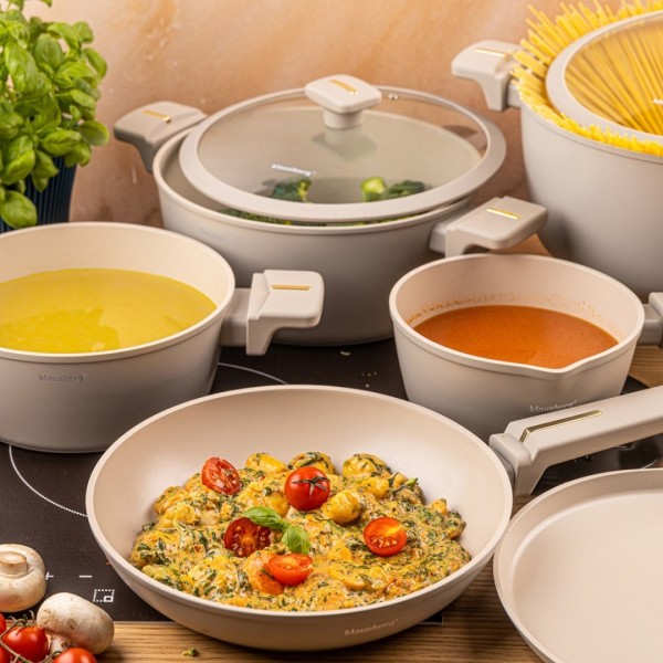 Zestaw garnków, Klausberg KB-7967, 12 elementów, powłoka marmurkowa, do kuchni