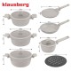 Zestaw garnków, Klausberg KB-7967, 12 elementów, powłoka marmurkowa, do kuchni