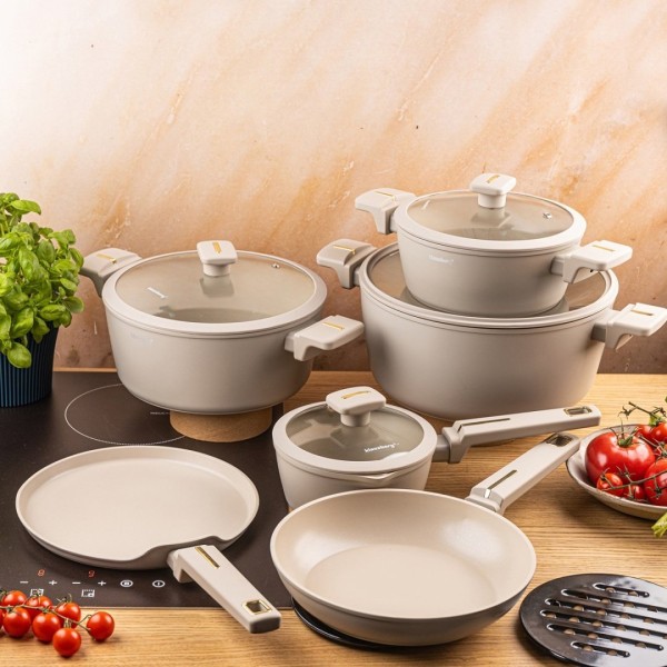 Zestaw garnków, Klausberg KB-7967, 12 elementów, powłoka marmurkowa, do kuchni