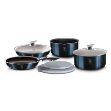 Komplet garnków Berlinger Haus Metallic Line Aquamarine 9-elementowy Click & Cook do kuchni