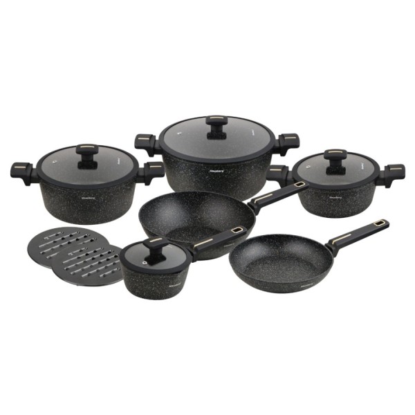 Zestaw garnków Klausberg KB-7968, 12 elementów, powłoka marmurkowa