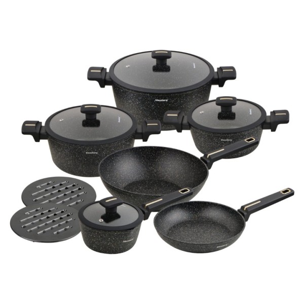 Zestaw garnków Klausberg KB-7968, 12 elementów, powłoka marmurkowa
