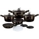 Набір каструль Berlinger Haus Metallic Shiny Black BH-6615 для готування різноманітних страв дома