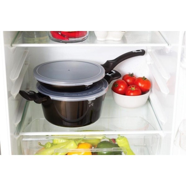 Набір каструль Berlinger Haus Metallic Shiny Black BH-6615 для готування різноманітних страв дома