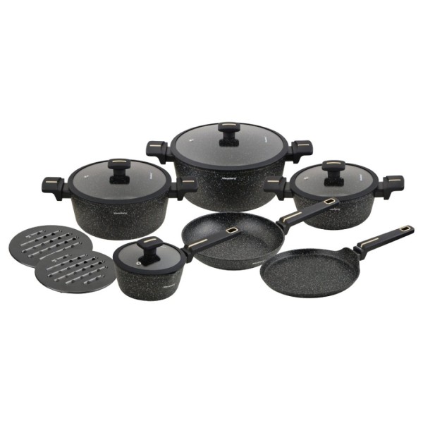 Zestaw garnków Klausberg KB-7966, 12 elem., powłoka marmurkowa, do kuchni