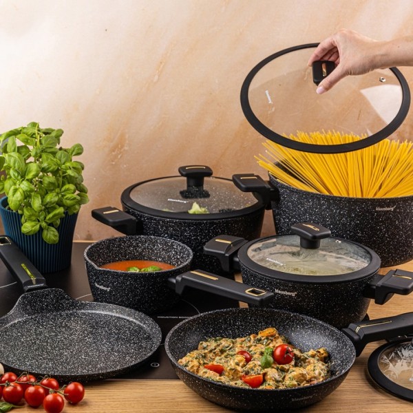 Zestaw garnków Klausberg KB-7966, 12 elem., powłoka marmurkowa, do kuchni