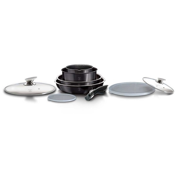 Komplet garnków Berlinger Haus Click & Cook Metallic Line Carbon Pro 9 elementów do gotowania
