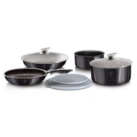 Komplet garnków Berlinger Haus Click & Cook Metallic Line Carbon Pro 9 elementów do gotowania