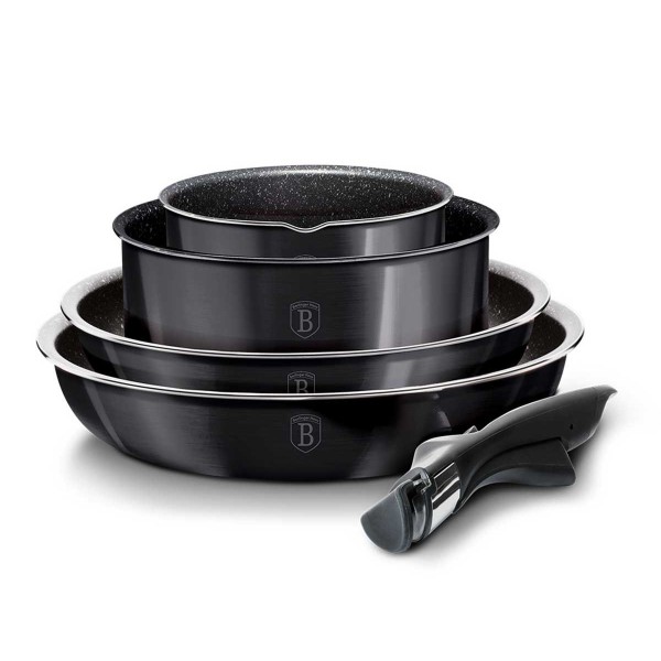 Komplet garnków Berlinger Haus Click & Cook Metallic Line Carbon Pro 9 elementów do gotowania