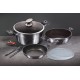 Комплект каструль Berlinger Haus Carbon Pro BH-6905, 6 ел., з гранитовим покриттям для кухні