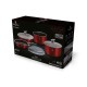Komplet garnków Berlinger Haus Click & Cook Metallic Line Burgundy 9 elementów