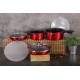 Komplet garnków Berlinger Haus Click & Cook Metallic Line Burgundy 9 elementów
