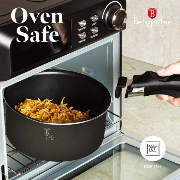 Zestaw garnków Berlinger Haus BH-8252 Antracite 12 el. do codziennego gotowania