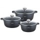 Komplet garnków Kinghoff KH-1606 3 sztuki 2,3 4,5 6,5L do kuchni
