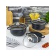 Komplet garnków Kinghoff KH-1606 3 sztuki 2,3 4,5 6,5L do kuchni