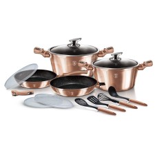Komplet garnków Berlinger Haus Metallic Line Rose Gold 13 el. do kuchni