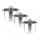 Komplet garnków Brunbeste Stock Pot 6 el. do gotowania 10L/12L/15L BB-2145