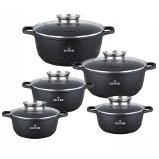Komplet garnków Zilner ZL-8522 marmurowy 5 sztuk 16-26 cm do kuchni