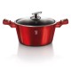 Komplet garnków Berlinger Haus Metallic Burgundy Line 3 elementy 24 cm do kuchni