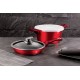 Komplet garnków Berlinger Haus Metallic Burgundy Line 3 elementy 24 cm do kuchni