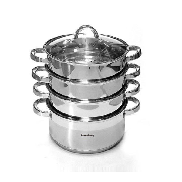 Komplekt garnków Klausberg KB-7143 do gotowania na parze 22 cm, 5 elementów