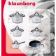 Komplety garnków Klausberg KB-7702 stalowe 12 elementów do kuchni