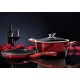 Komplet garnków Berlinger Haus Metallic Black Burgundy Line 15 elementów BH-1632-N do kuchni