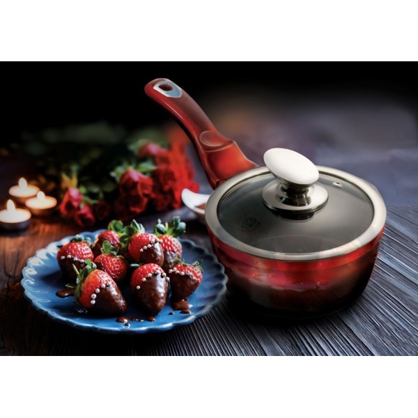 Komplet garnków Berlinger Haus Metallic Black Burgundy Line 15 elementów BH-1632-N do kuchni