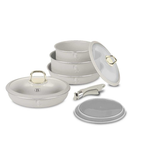 Zestaw garnków Berlinger Haus BH-8253 Sahara, 9 elementów, tytanowy do kuchni