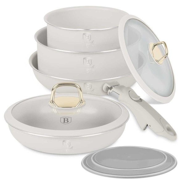 Zestaw garnków Berlinger Haus BH-8253 Sahara, 9 elementów, tytanowy do kuchni