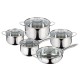 Komplet garnków Berlinger Haus Silver Jewellery BH-6660 stalowy 10 elementów do kuchni