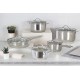 Komplet garnków Berlinger Haus Silver Jewellery BH-6660 stalowy 10 elementów do kuchni