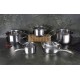 Komplet garnków Berlinger Haus Silver Jewellery BH-6660 stalowy 10 elementów do kuchni
