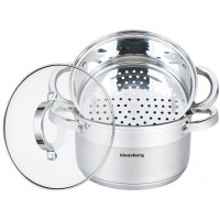 Набір каструль Klausberg KB-7141 для приготування на пару, 22 см, 3 предмети