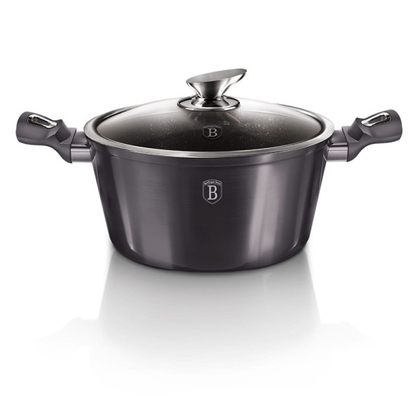 Набір каструль Berlinger Haus Carbon Pro BH-6917, 10 ел., гранитне покриття для кухні