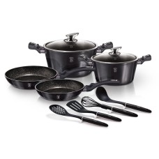 Komplet garnków Berlinger Haus Carbon Pro BH-6917 10 el. z powłoką granitową do kuchni