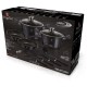 Набір каструль Berlinger Haus Carbon Pro BH-6917, 10 ел., гранитне покриття для кухні