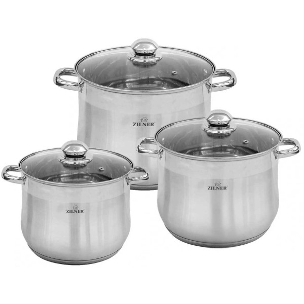 Komplet garnków gastronomicznych Zilner ZL-7350 7-9-11L do profesjonalnej kuchni