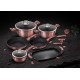 Komplet garnków Berlinger Haus Metallic iRose Line BH-6044, 12 elementów do gotowania
