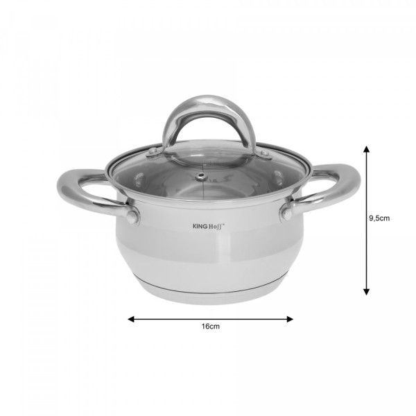 Комплект каструль Kinghoff Silver Marble 12 ел. для готування якісних страв KH-1098