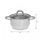 Комплект каструль Kinghoff Silver Marble 12 ел. для готування якісних страв KH-1098