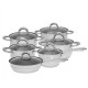 Комплект каструль Kinghoff Silver Marble 12 ел. для готування якісних страв KH-1098
