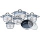 Комплект каструль Kinghoff Silver Marble 12 ел. для готування якісних страв KH-1098